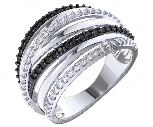 Кольцо из серебра с камнем Фианит фото, цены