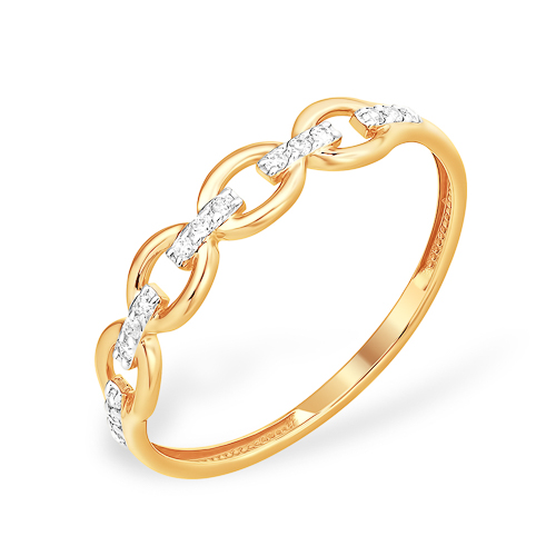 Кольцо из золота с камнем Фианит фото, цены