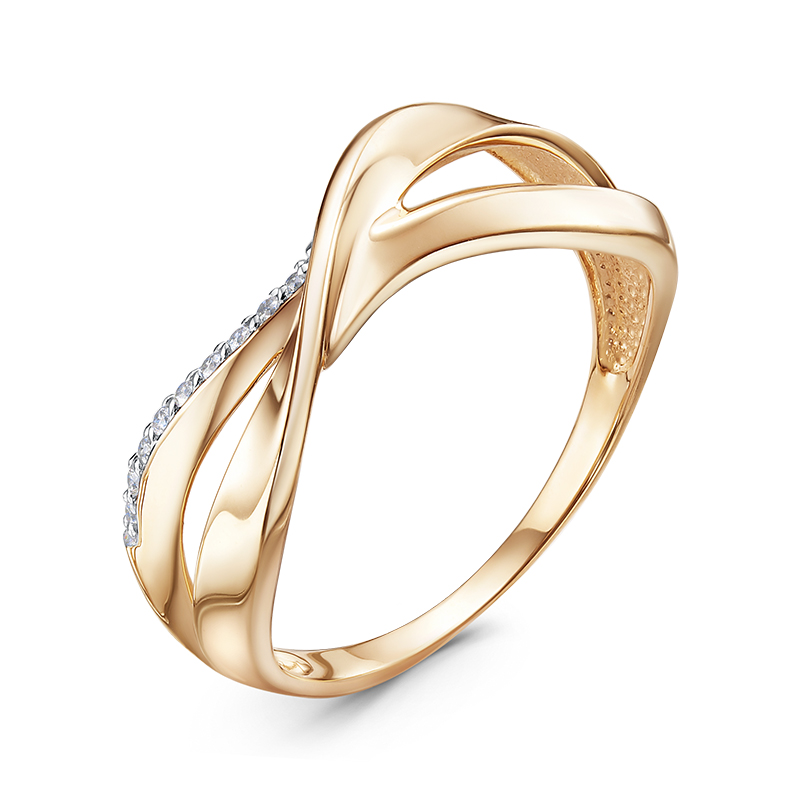 Кольцо из золота с камнем Фианит фото, цены