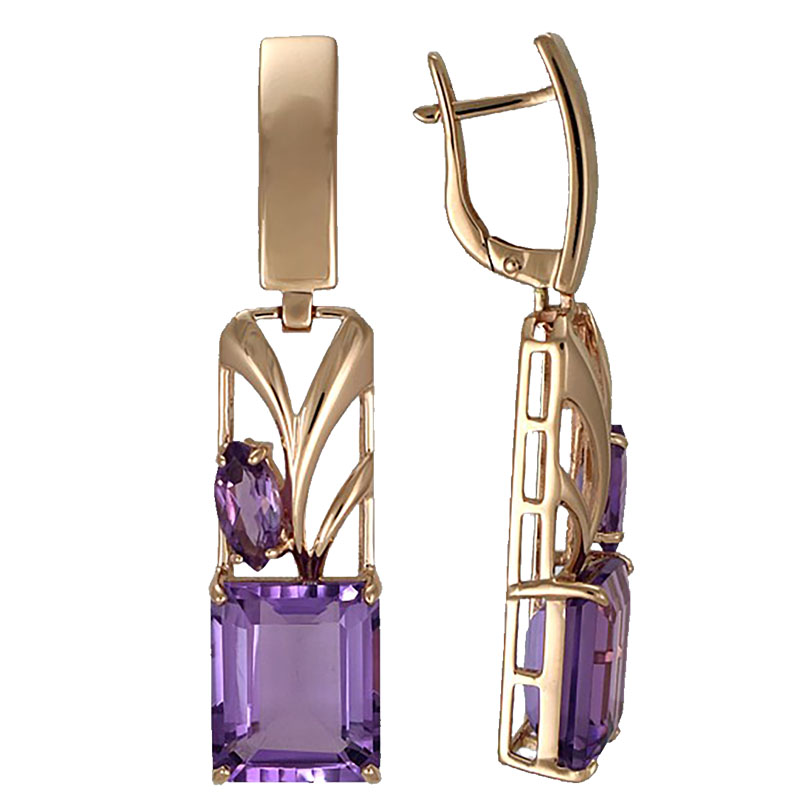 Серьги из серебра с камнем Ситалл фото, цены