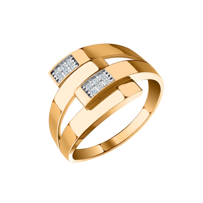 Кольцо из золота с камнем Фианит фото, цены