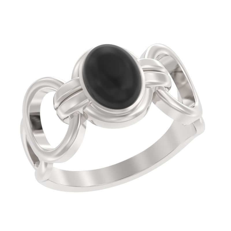 Кольцо из серебра с камнем Агат фото, цены