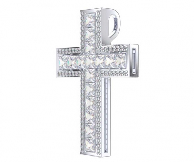 Подвеска из серебра с камнем Фианит фото, цены