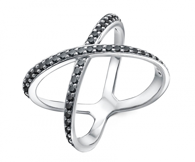 Кольцо из серебра с камнем Фианит фото, цены