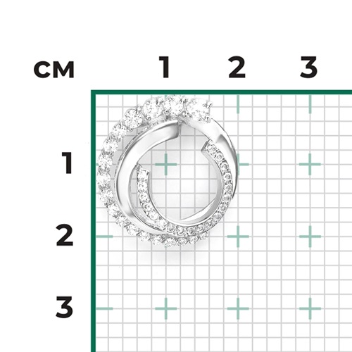 Подвеска из серебра с камнем Фианит фото, цены