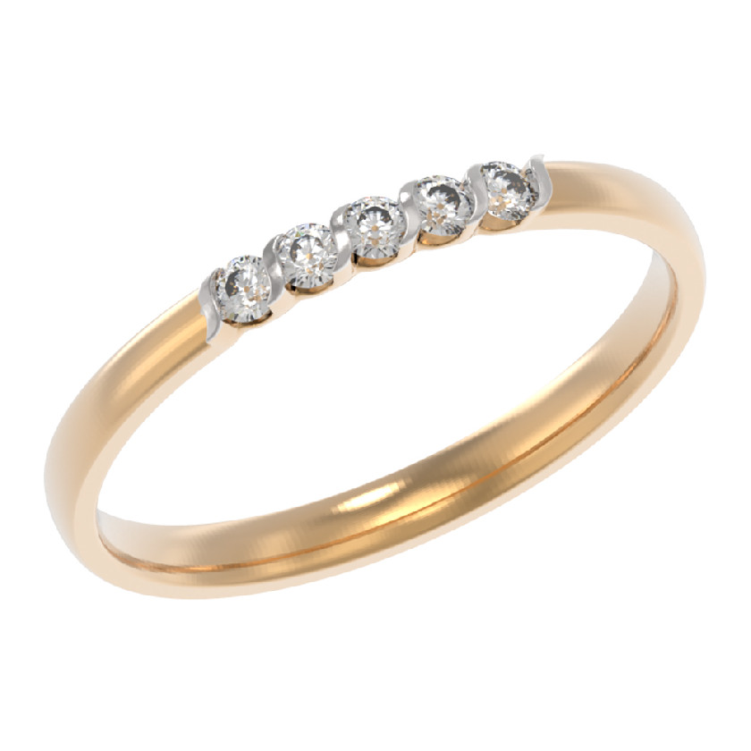 Кольцо из золота с камнем Бриллиант фото, цены