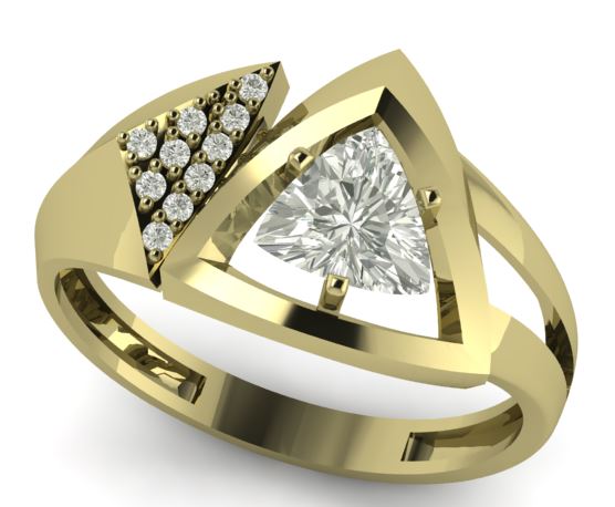 Кольцо из золота с камнем Фианит фото, цены