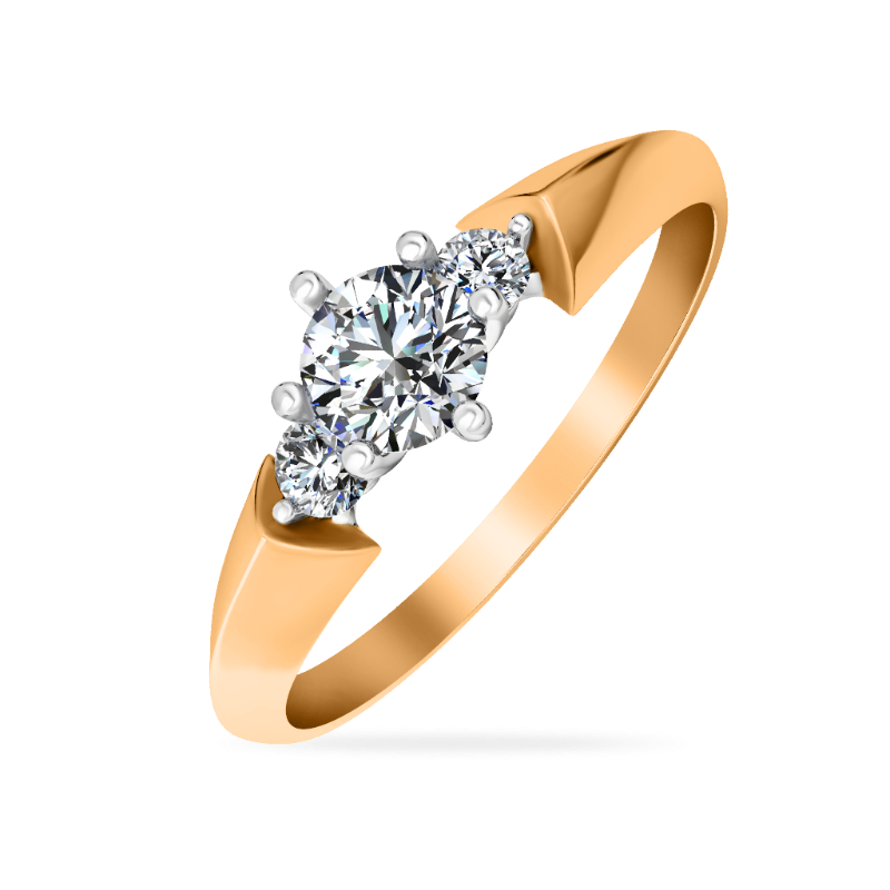 Кольцо из золота с камнем Фианит фото, цены