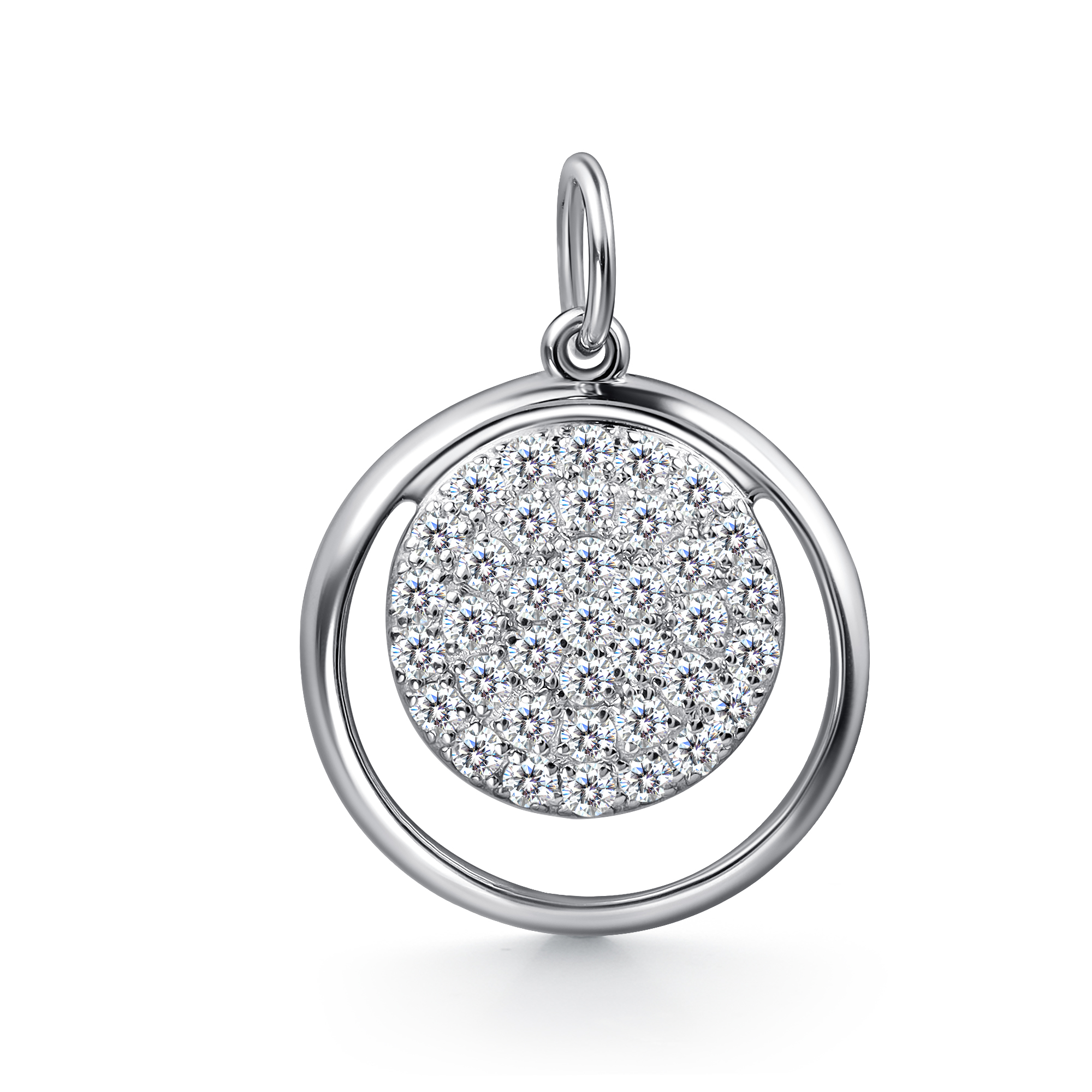 Подвеска из серебра с камнем Фианит фото, цены