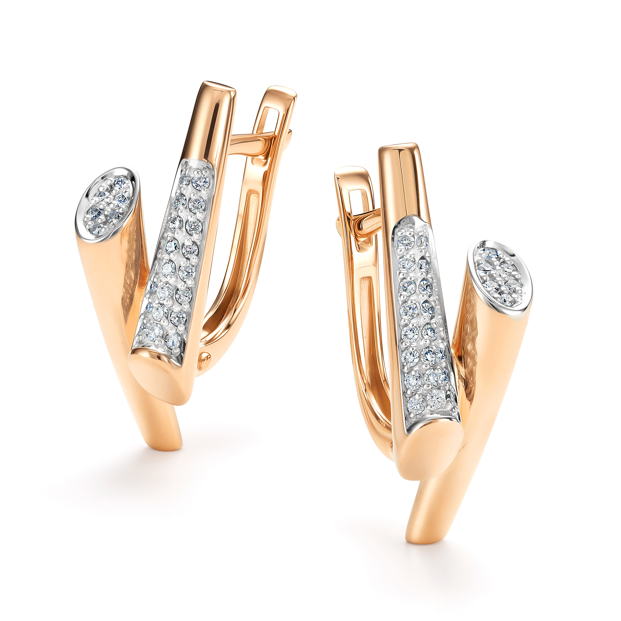 Серьги из золота с камнем Бриллиант фото, цены