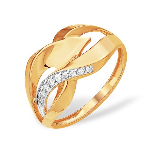 Кольцо из золота с камнем Фианит фото, цены