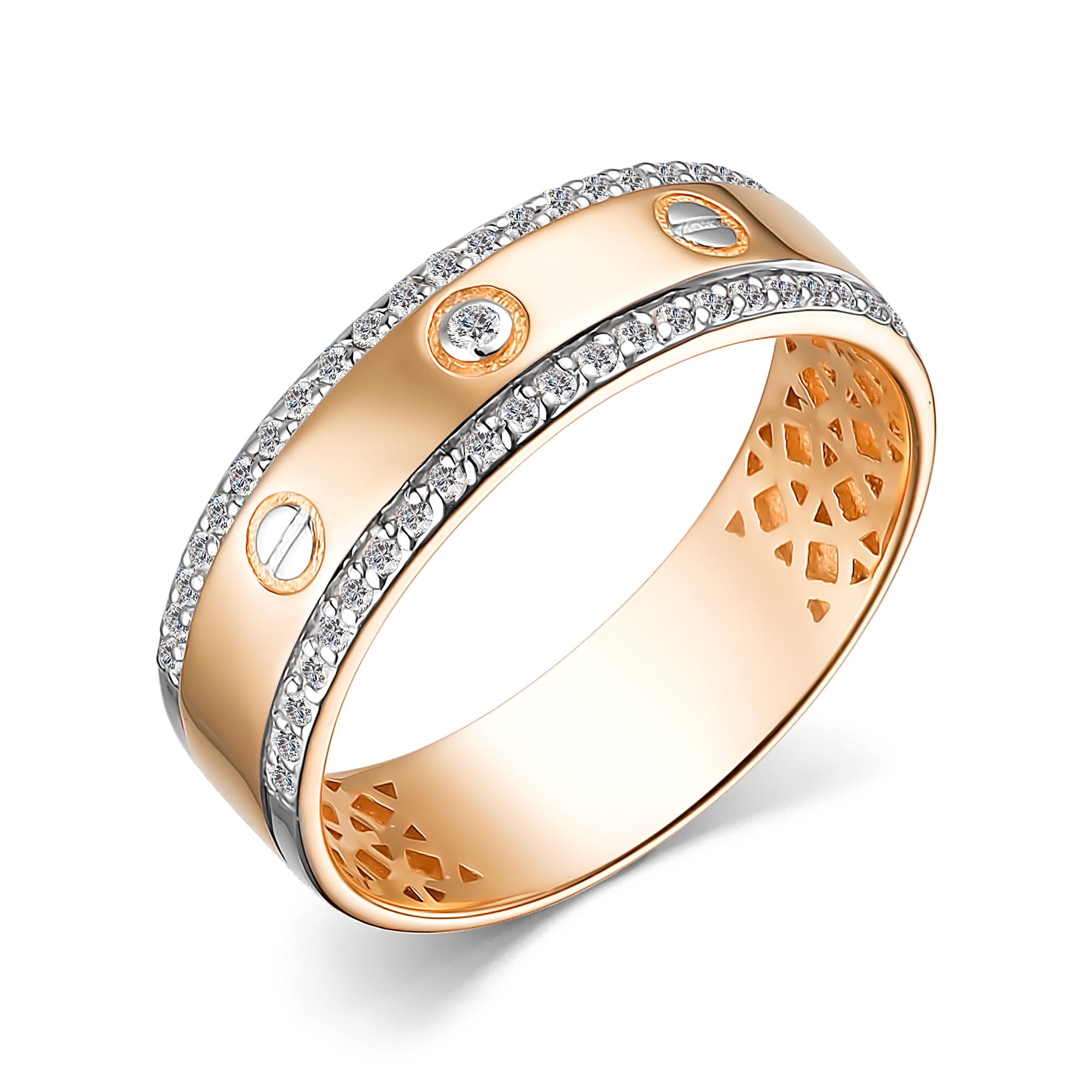 Кольцо из золота с камнем Бриллиант фото, цены