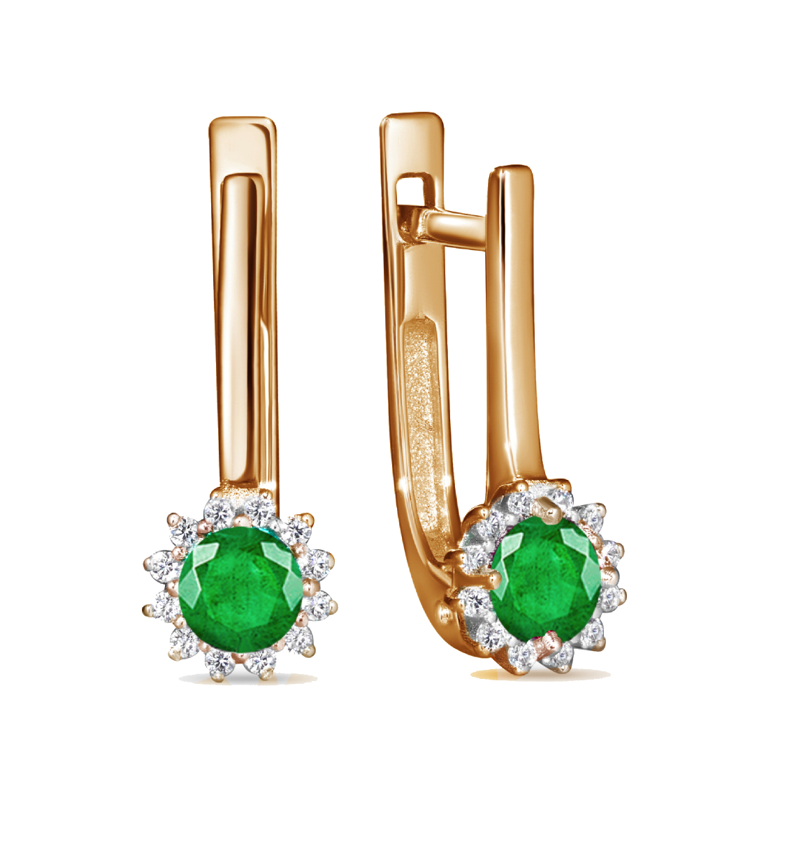 Серьги из золота с камнем Бриллиант, Танзанит фото, цены