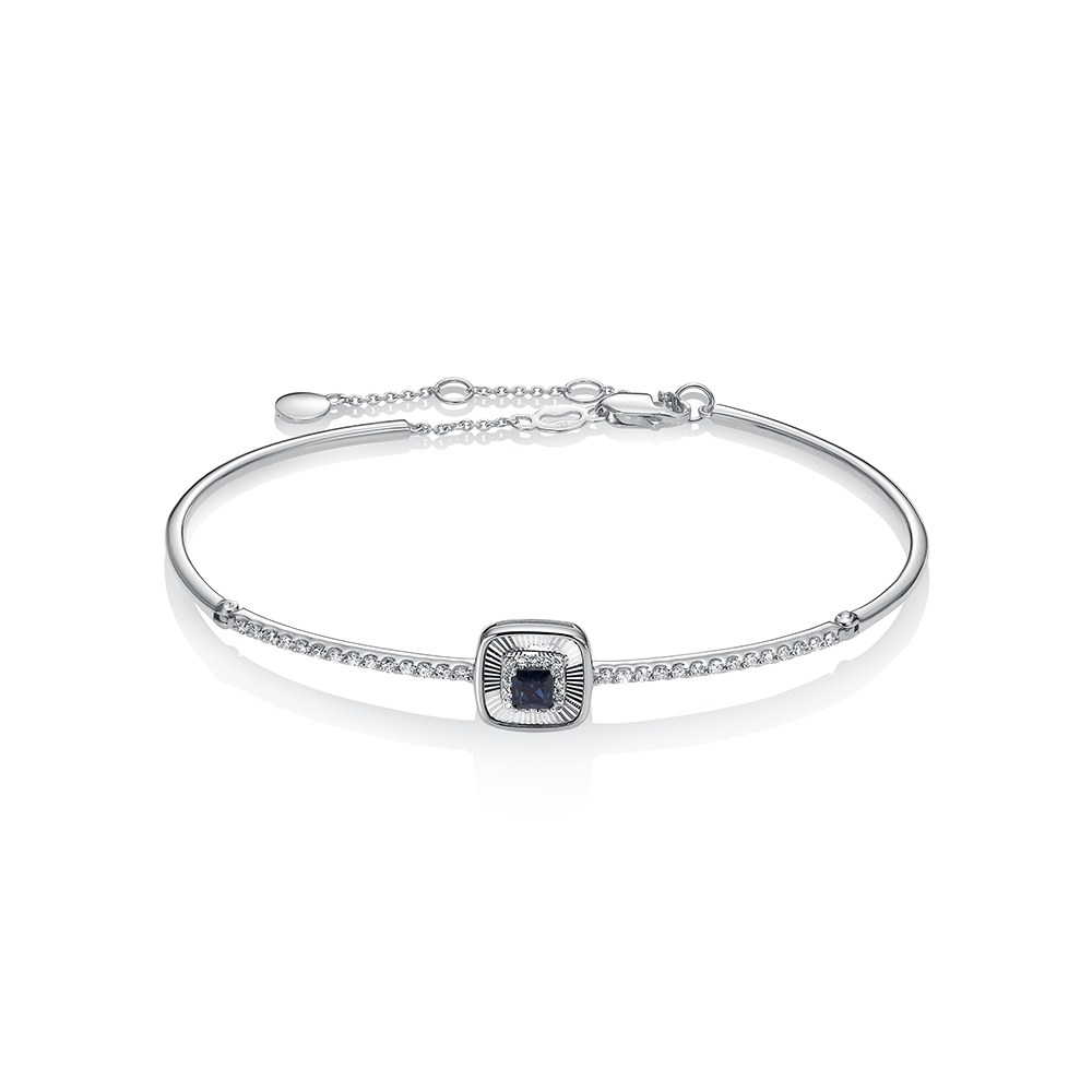 Браслет из золота с камнем Бриллиант, Сапфир фото, цены