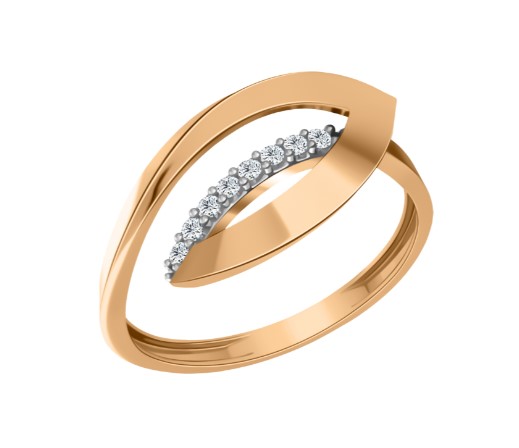 Кольцо из золота с камнем Фианит фото, цены