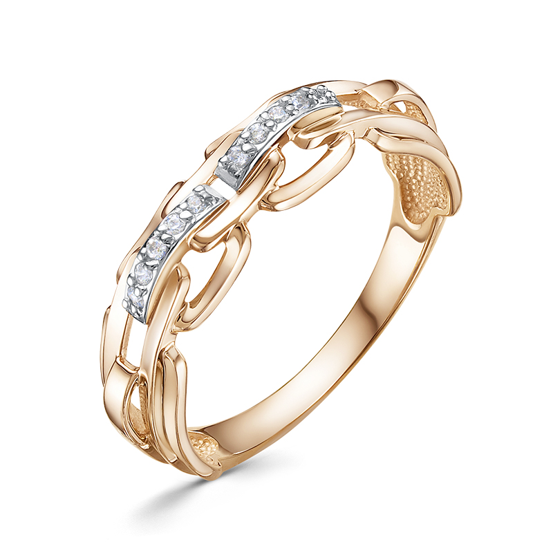 Кольцо из золота с камнем Фианит фото, цены