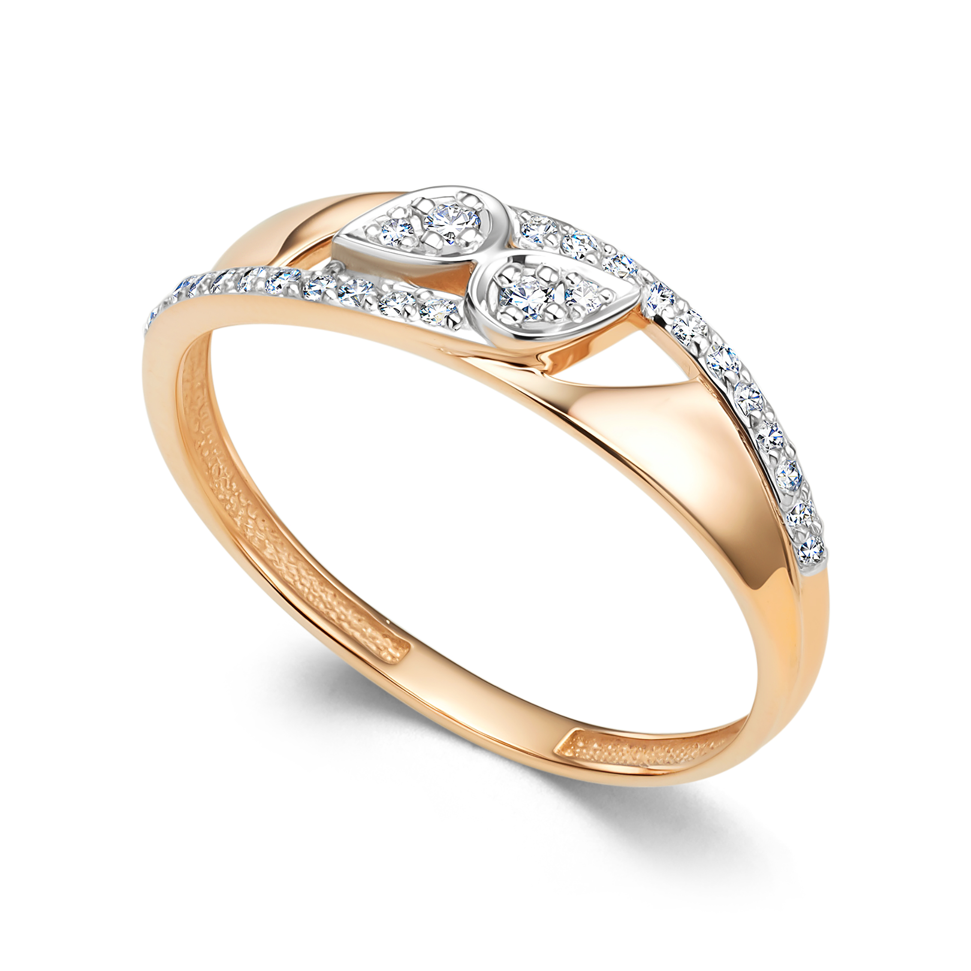 Кольцо из золота с камнем Бриллиант фото, цены