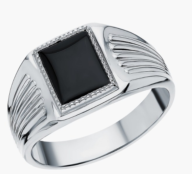 Печатка из серебра с камнем Фианит фото, цены