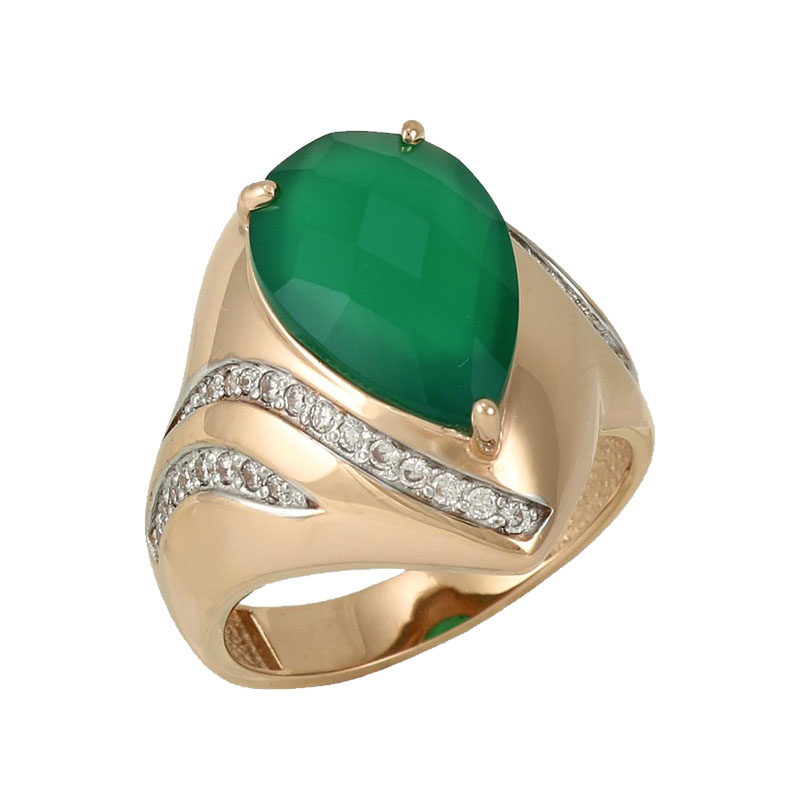 Кольцо из серебра с камнем Фианит, Ситалл фото, цены