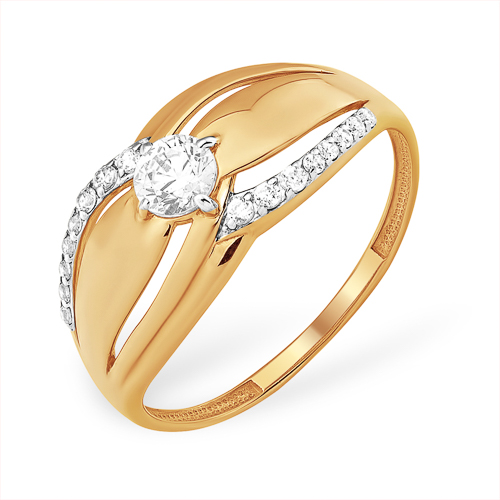 Кольцо из золота с камнем Фианит фото, цены