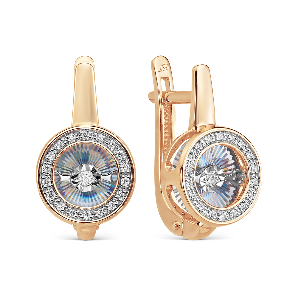 Серьги из золота с камнем Бриллиант,  фото, цены