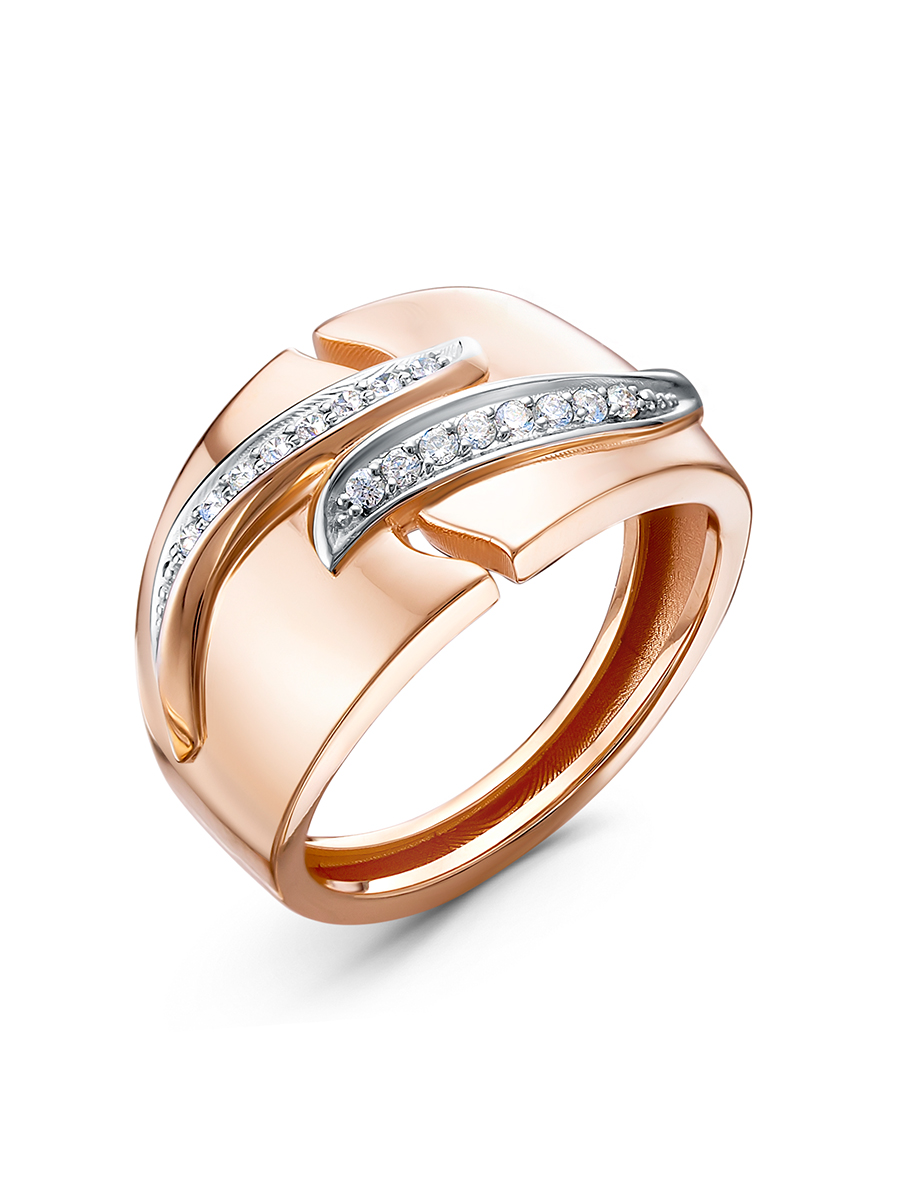 Кольцо из золота с камнем Фианит фото, цены