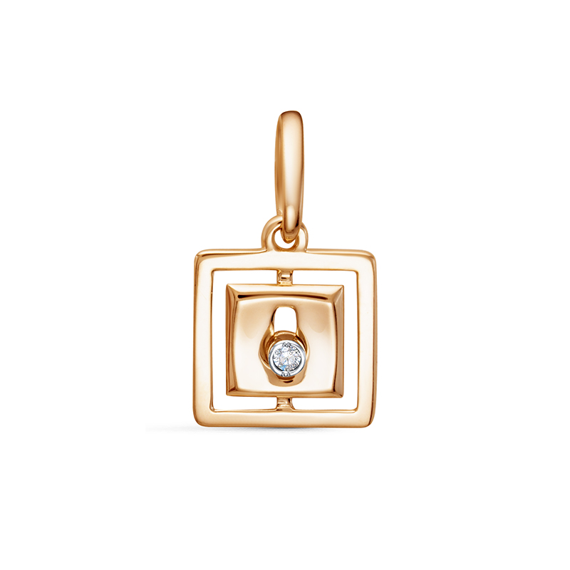 Подвеска из золота с камнем Фианит фото, цены