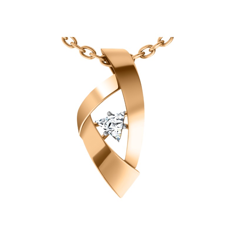 Подвеска из золота с камнем Фианит фото, цены