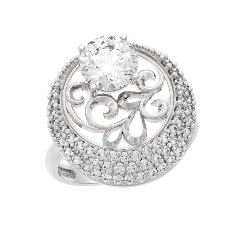 Кольцо из серебра с камнем Фианит фото, цены