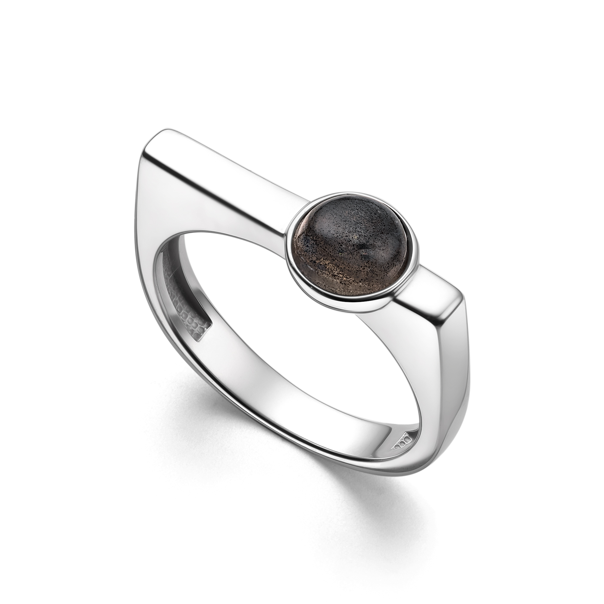 Кольцо из серебра с камнем Лабрадорит фото, цены