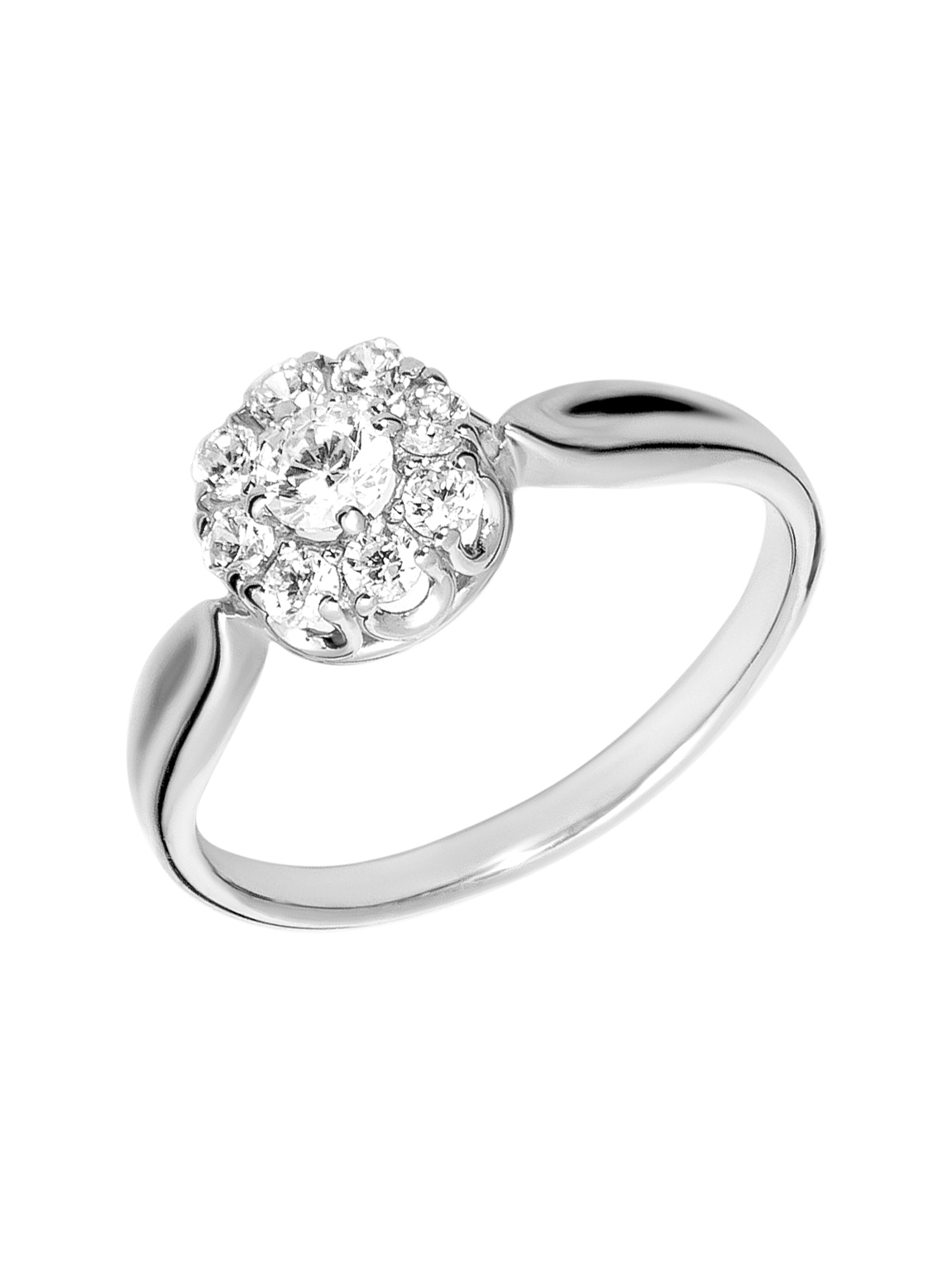 Кольцо из серебра с камнем Фианит фото, цены