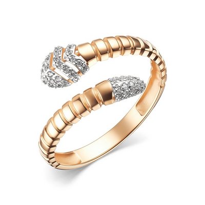 Кольцо из золота с камнем Фианит фото, цены