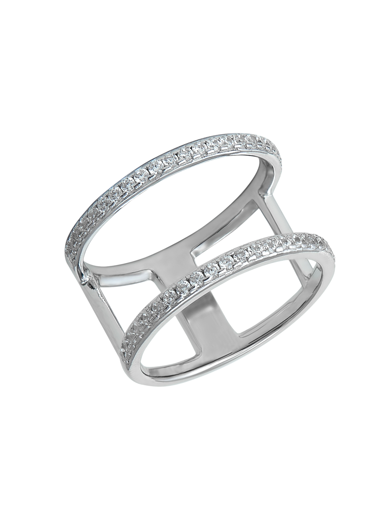 Кольцо из серебра с камнем Фианит фото, цены