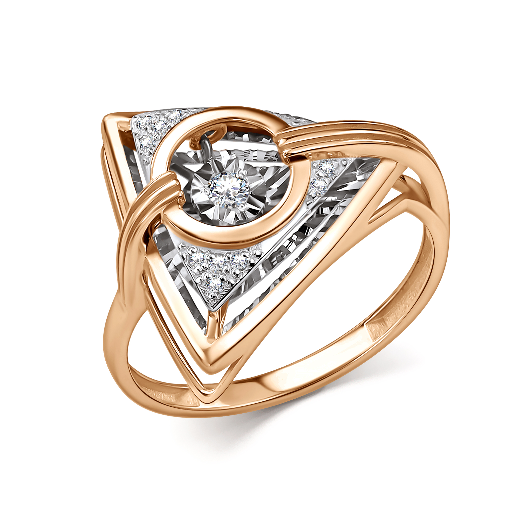 Кольцо из золота с камнем Бриллиант,  фото, цены