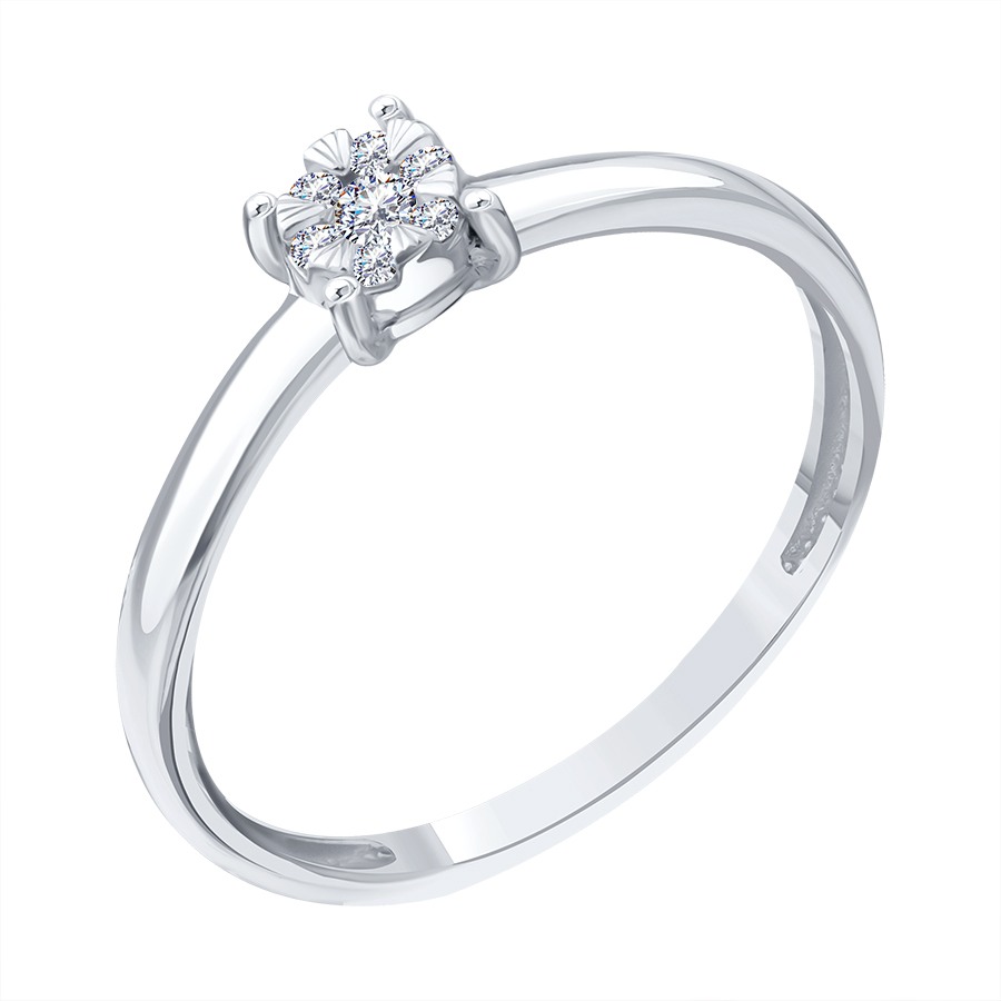 Кольцо из золота с камнем Бриллиант фото, цены