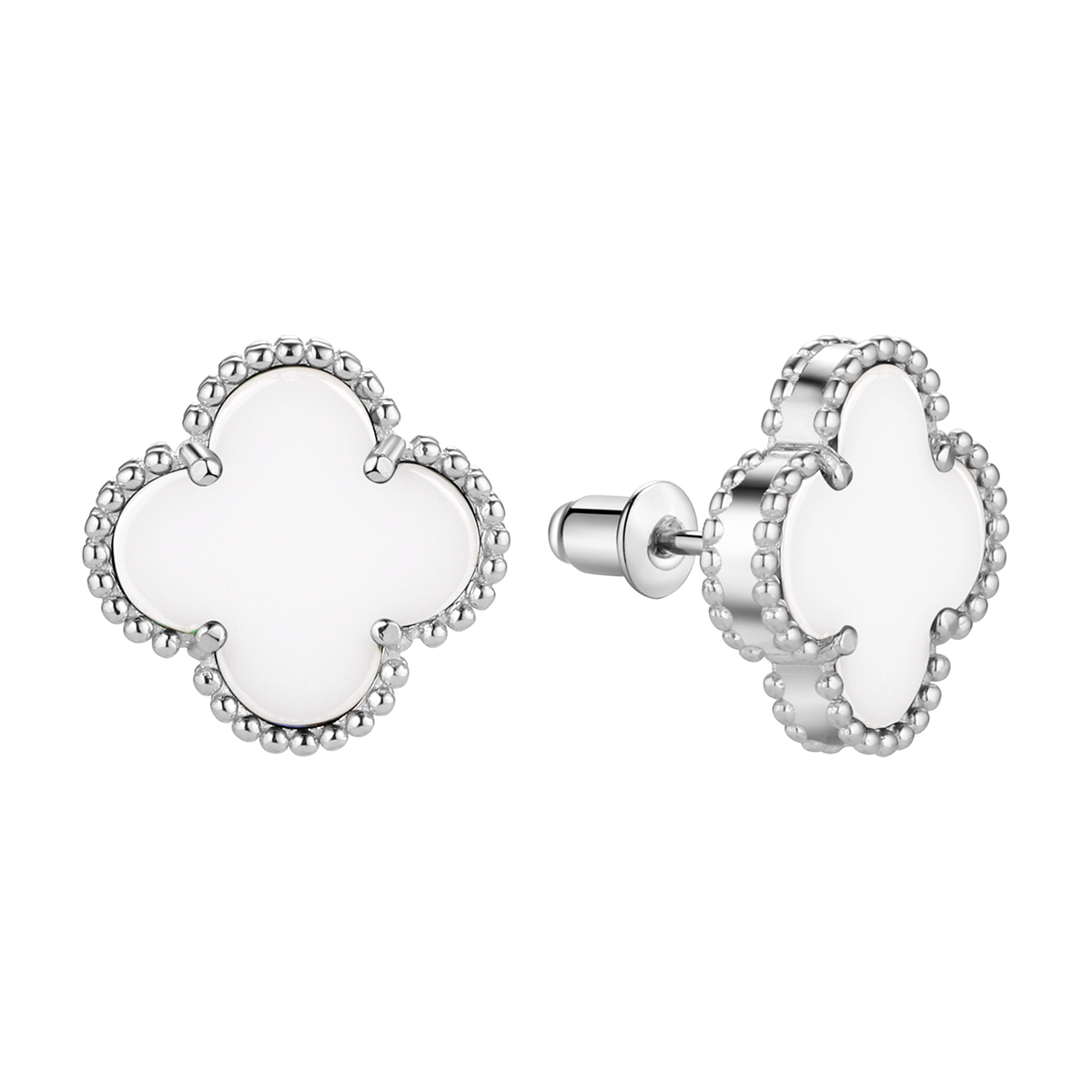 Пуссеты из серебра с камнем вставками керамики фото, цены