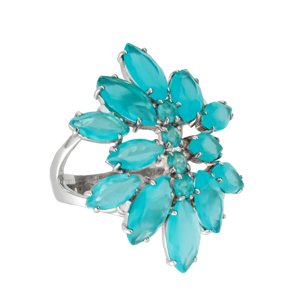 Кольцо из серебра с камнем Кварц фото, цены