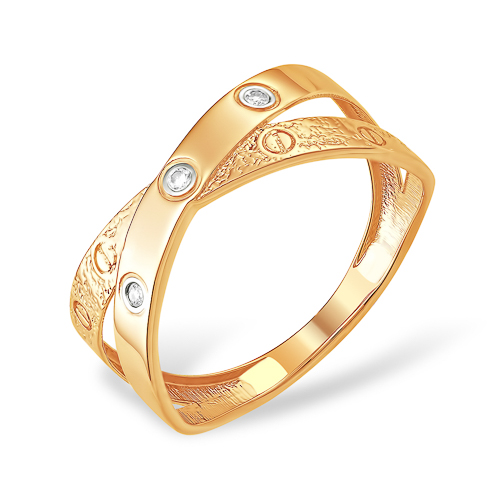 Кольцо из золота с камнем Фианит фото, цены