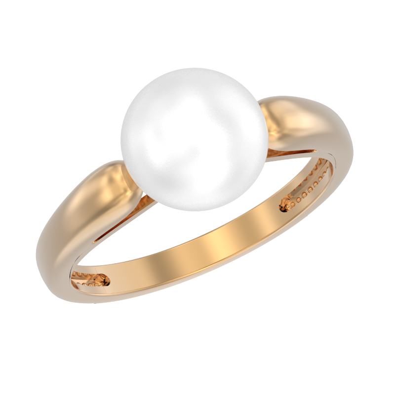 Кольцо из золота с камнем Жемчуг фото, цены