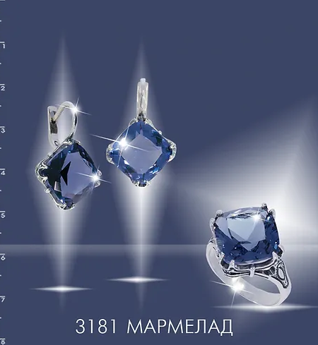 Кольцо из серебра с камнем Топаз фото, цены