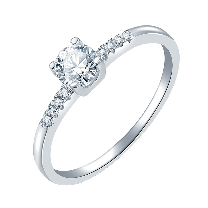 Кольцо из серебра с камнем Циркон фото, цены