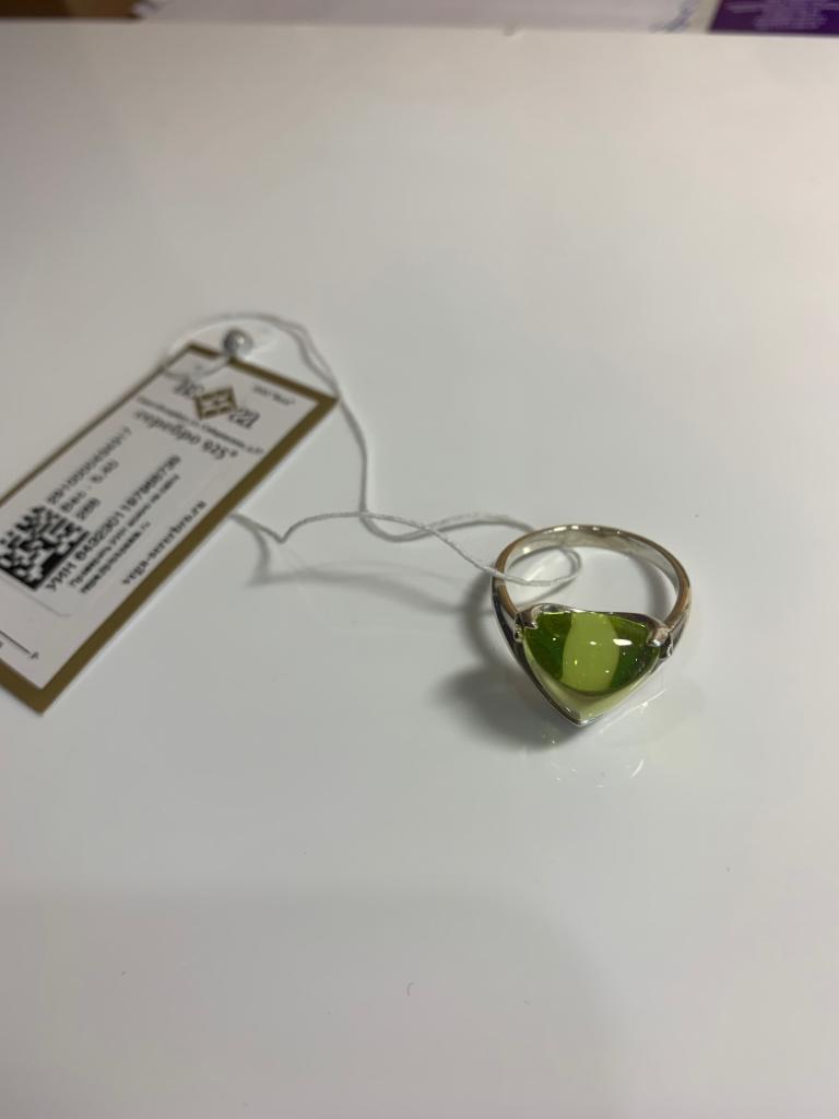 Кольцо из серебра с камнем Кварц фото, цены