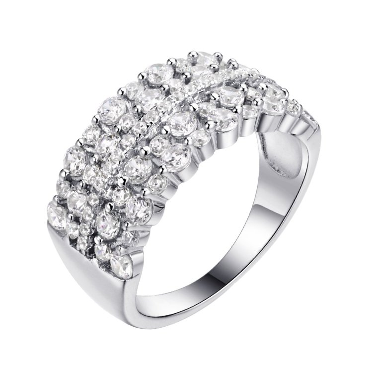 Кольцо из серебра с камнем Фианит фото, цены