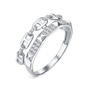 Кольцо из серебра с камнем Фианит фото, цены