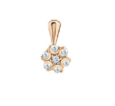 Подвеска из золота с камнем Фианит фото, цены