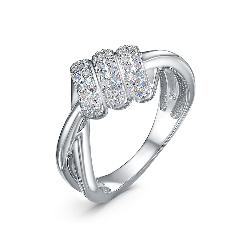 Кольцо из серебра с камнем Фианит фото, цены