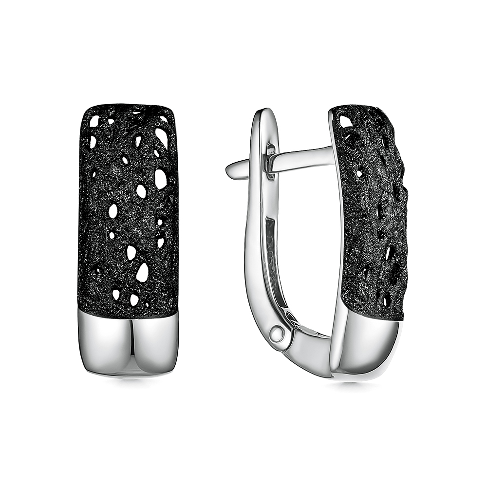 Серьги из серебра с камнем вставками эмали фото, цены