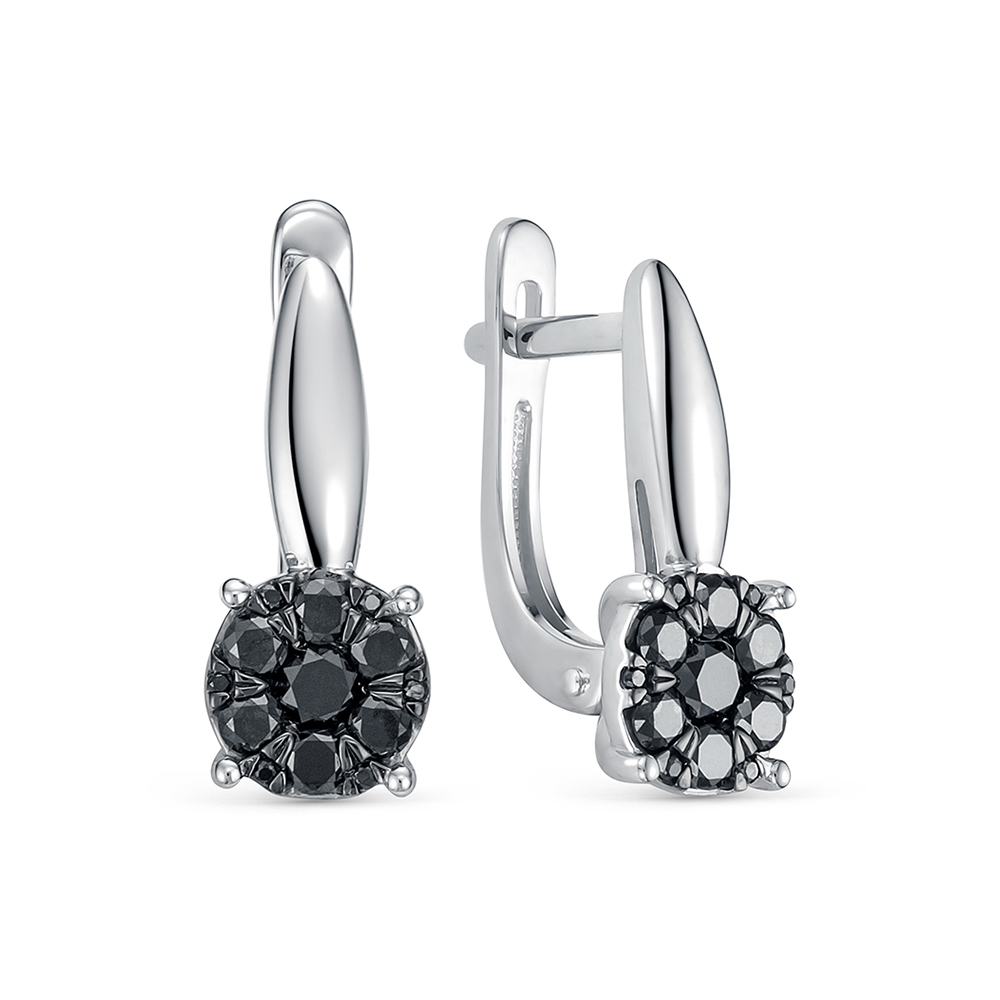 Серьги из золота с камнем Бриллиант фото, цены