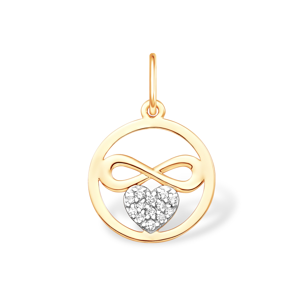 Подвеска из золота с камнем Фианит фото, цены