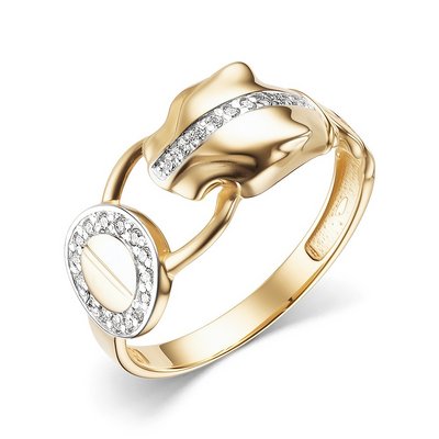 Кольцо из золота с камнем Фианит фото, цены